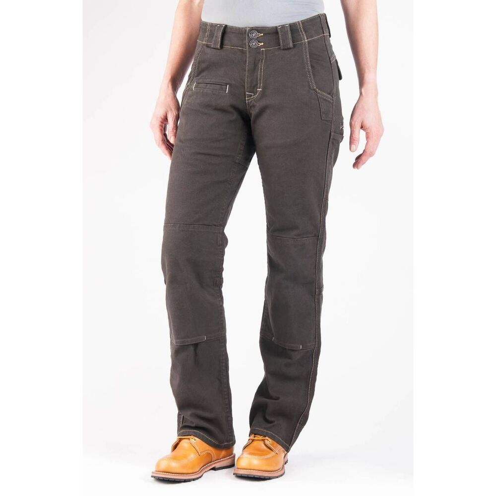 Dovetail Workwear Day Contstruct Straight Leg Jeans 8x28 NWT Dark Brown Utility
